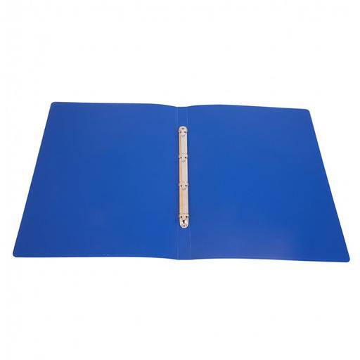 Папка на 4-х кольцах Бюрократ -0827VA3BLU A3 верт. пластик 0.8мм кор.27мм синий фото 3