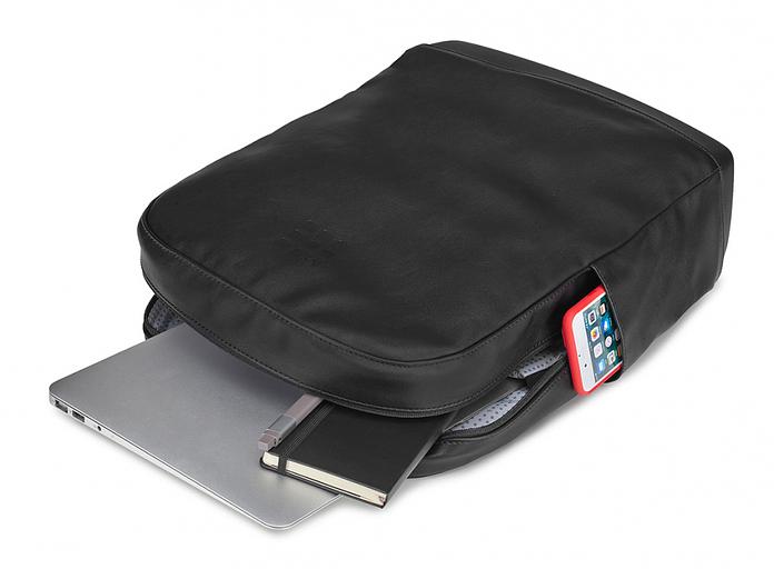 Рюкзак Moleskine CLASSIC (ET76UBKBK) 32x42x11см эко-кожа черный фото 3