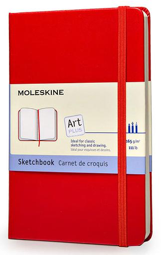 Блокнот для рисования Moleskine ART SKETCHBOOK ARTQP063R Large 130х210мм 104стр. твердая обложка красный фото 1