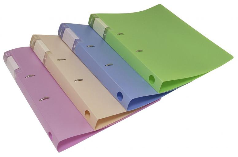 Папка на 2-х D-кольцах Бюрократ Gems GEM0812/2RAZURE A4 пластик 0.7мм кор.32мм торц.карм с бум. встав голубой топаз фото 3