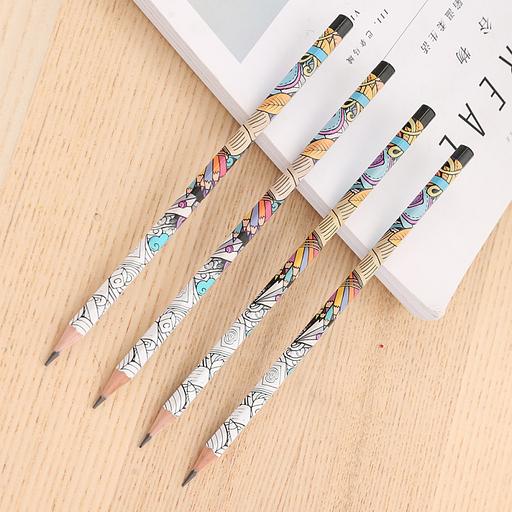 Карандаш чернографит. Deli EU53300-1 Arti Graff 2B шестигран. тополь рисунок (1шт) фото 4