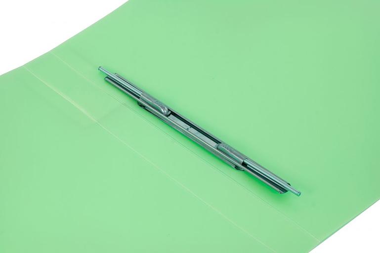 Папка метал.пруж.скоросш. Бюрократ Gems GEM07PGRN A4 пластик 0.7мм торц.карм с бум. встав зеленый турмалин фото 2