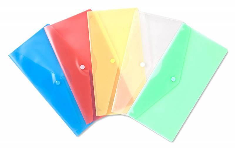 Конверт на кнопке Бюрократ -PK805ACLEAR пластик 0.18мм прозрачный TRAVEL формат фото 2