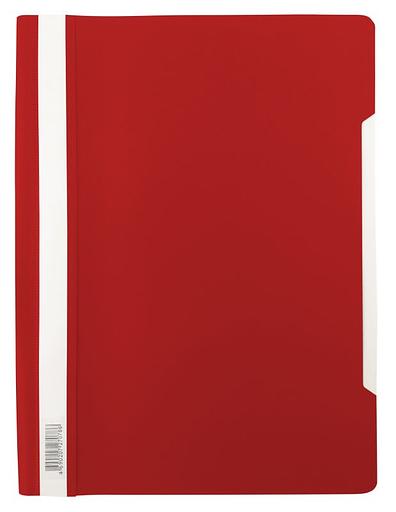 Папка-скоросшиватель Бюрократ Люкс -PSL20RED A4 прозрач.верх.лист пластик красный 0.14/0.18 фото 1