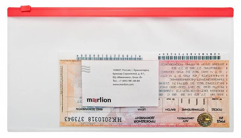 Папка на молнии ZIP Бюрократ -BPM6AGRN полипропилен 0.15мм карм.для визит. цвет молнии зеленый фото 2