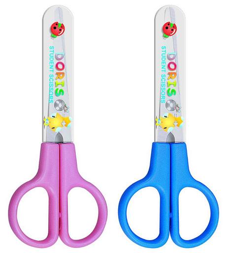 Ножницы Deli E6021 детские 120мм сталь ассорти пакет с европод. фото 1