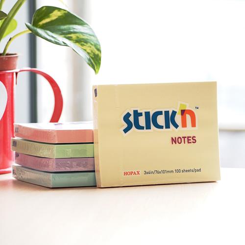 Блок самоклеящийся бумажный Stick`n 21392 76x101мм 100лист. 70г/м2 пастель оранжевый фото 2