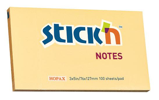 Блок самоклеящийся бумажный Stick`n 21393 76x127мм 100лист. 70г/м2 пастель оранжевый фото 1