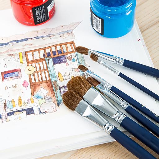 Набор кистей Deli 73895 Nuevo дерев.лакир.ручка фото 4