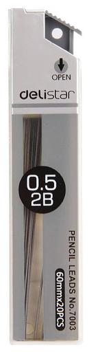 Грифель Deli E7003 0.5мм 2B (20гриф) туба фото 2
