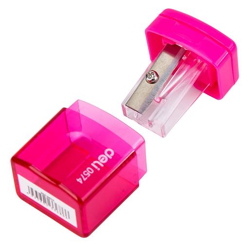 Точилка для карандашей ручная Deli E0574 Cubic 1 отверстие пластик ассорти дисплей фото 9