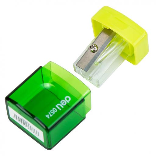 Точилка для карандашей ручная Deli E0574 Cubic 1 отверстие пластик ассорти дисплей фото 10