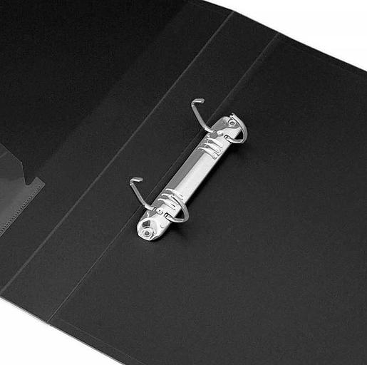 Папка на 2-х D-кольцах Бюрократ -0840/2DBLCK A4 пластик 0.8мм кор.40мм внутр. с вставкой черный фото 2