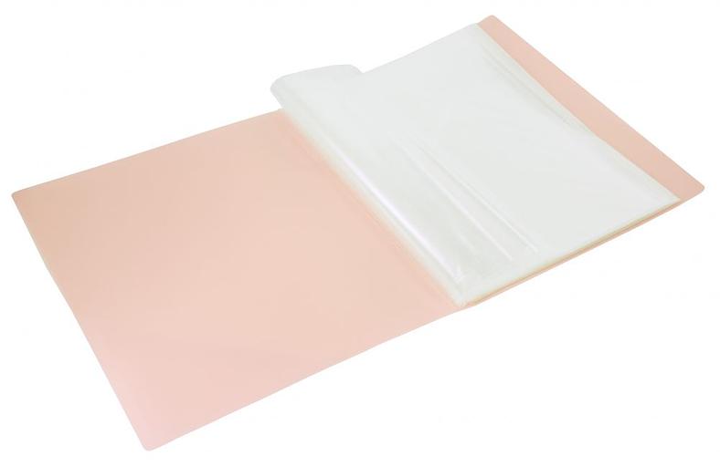 Папка с 40 прозр.вклад. Бюрократ Gems GEM40CREAM A4 пластик 0.7мм торц.карм с бум. встав кремовый жемчуг фото 2