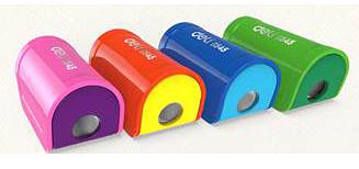 Точилка для карандашей ручная Deli E0545 Neon 1 отверстие пластик ассорти туба фото 1