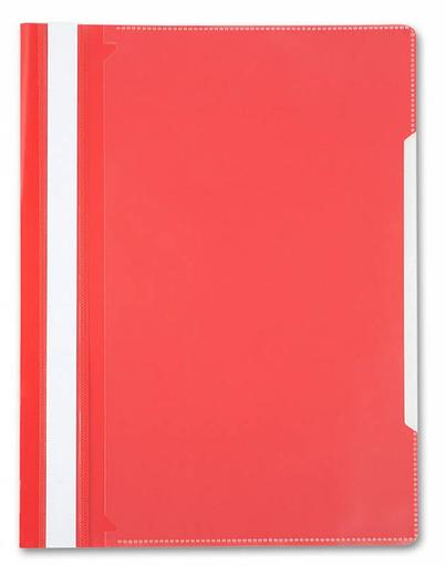 Папка-скоросшиватель Бюрократ -PS20RED A4 прозрач.верх.лист пластик красный 0.12/0.16 фото 1