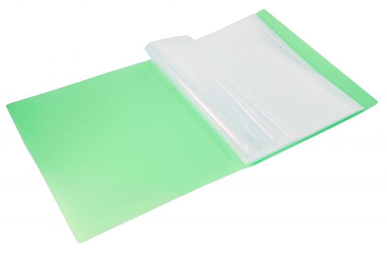 Папка с 40 прозр.вклад. Бюрократ Gems GEM40GRN A4 пластик 0.7мм торц.карм с бум. встав зеленый турмалин фото 2