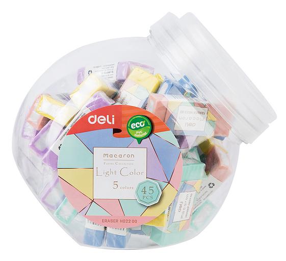 Ластик Deli EH02200 Macaron 50x20x11мм ассорти пласт.туб. фото 5