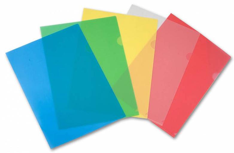 Папка-уголок Бюрократ -E310/1BLU A4 пластик 0.18мм синий фото 2