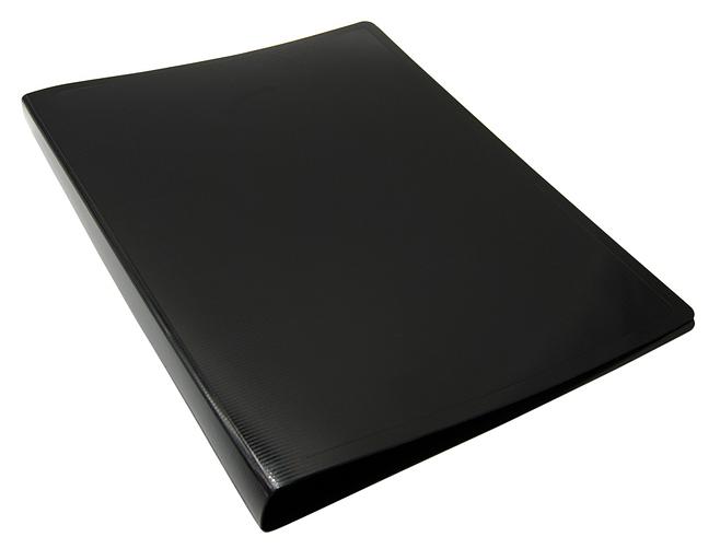 Папка с 20 прозр.вклад. Бюрократ DeLuxe DLV20BLCK A4 пластик 0.7мм черный фото 1