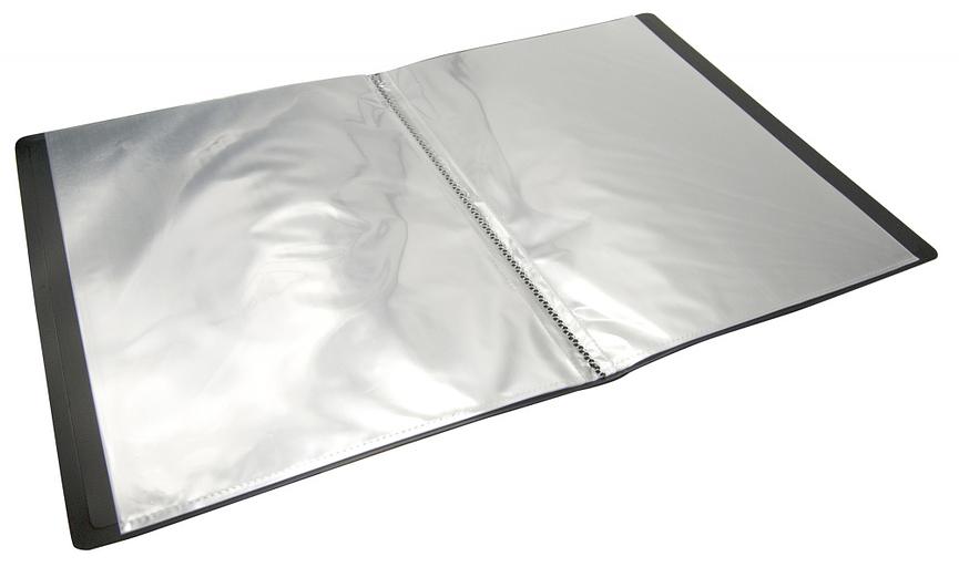 Папка с 20 прозр.вклад. Бюрократ DeLuxe DLV20BLCK A4 пластик 0.7мм черный фото 2