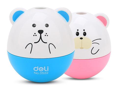 Точилка для карандашей ручная Deli E0522 Неваляшка E0522 1 отверстие пластик ассорти фото 1