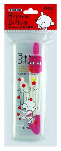 Циркуль Deli E8622 корпус ассорти пластик фото 1