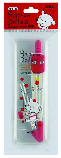 Циркуль для черчения Deli E8621 корпус ассорти металл фото 1