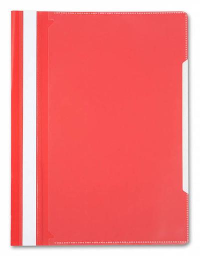 Папка-скоросшиватель Бюрократ -PS-K20RED A4 прозрач.верх.лист карм.на лиц.стор. пластик красный 0.12/0.16 фото 1
