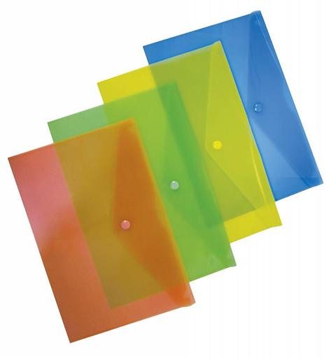 Конверт на кнопке Бюрократ -PK803AGRN A4 пластик 0.18мм зеленый фото 2