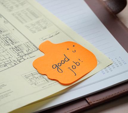 Блок самоклеящийся бумажный Stick`n 21178 70x70мм 50лист. 70г/м2 неон оранжевый вырубной "большой палец" европодвес фото 2