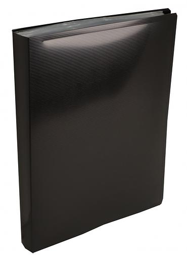 Папка с 80 прозр.вклад. Бюрократ DeLuxe DLVBOX80BLCK A4 пластик 0.7мм черный в коробе фото 2