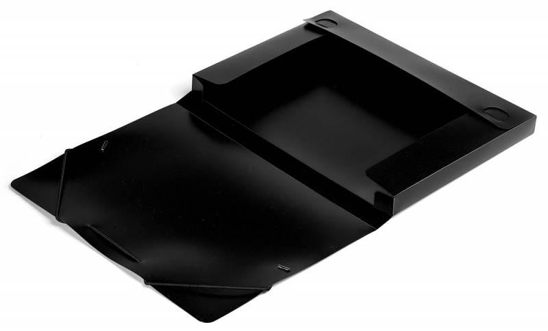 Папка-короб на резинке Бюрократ -BA25/05BLCK пластик 0.5мм корешок 25мм A4 черный фото 2