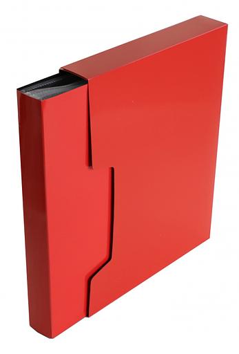 Папка с 80 прозр.вклад. Бюрократ DeLuxe DLVBOX80RED A4 пластик 0.7мм красный в коробе фото 1