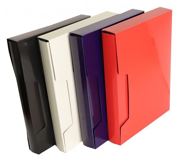 Папка с 80 прозр.вклад. Бюрократ DeLuxe DLVBOX80RED A4 пластик 0.7мм красный в коробе фото 4