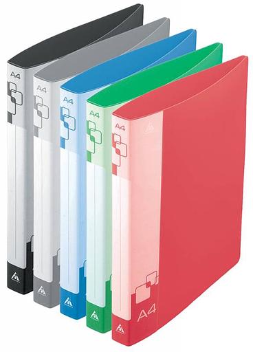 Папка на 4-х кольцах Бюрократ -0827/4R A4 пластик 0.7мм кор.27мм внутр. с вставкой ассорти фото 1