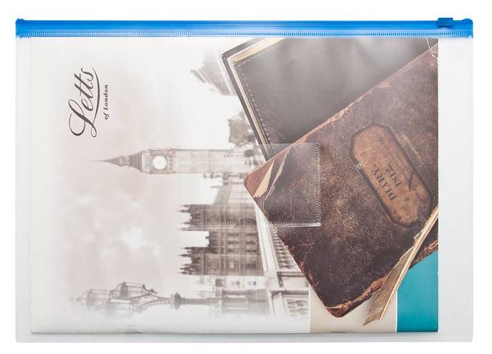 Папка на молнии ZIP Бюрократ -BPM4AYEL A4+ полипропилен 0.15мм карм.для визит. цвет молнии желтый фото 2