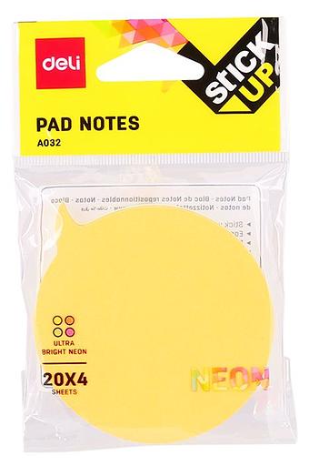 Закладки самокл. бумажные Deli EA03202 76х76мм 4цв.в упак. 20лист фото 2