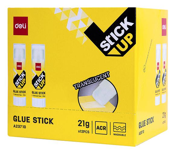 Клей-карандаш Deli Stick UP EA23710 21гр прозрачный дисплей картонный фото 6