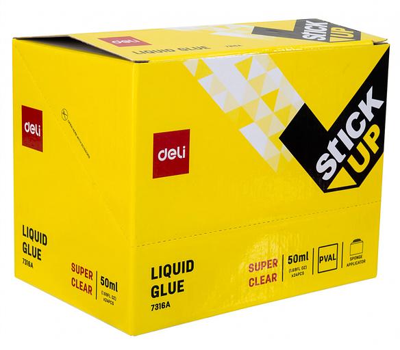 Клей жидкий Deli E7316A 50мл прозрачный фото 6