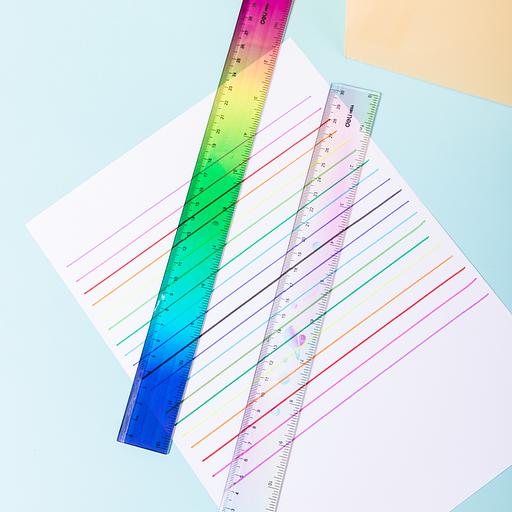 Линейка Deli EH654 пластик дл.30см ассорти фото 6