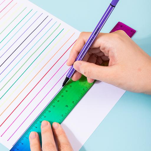 Линейка Deli EH654 пластик дл.30см ассорти фото 8