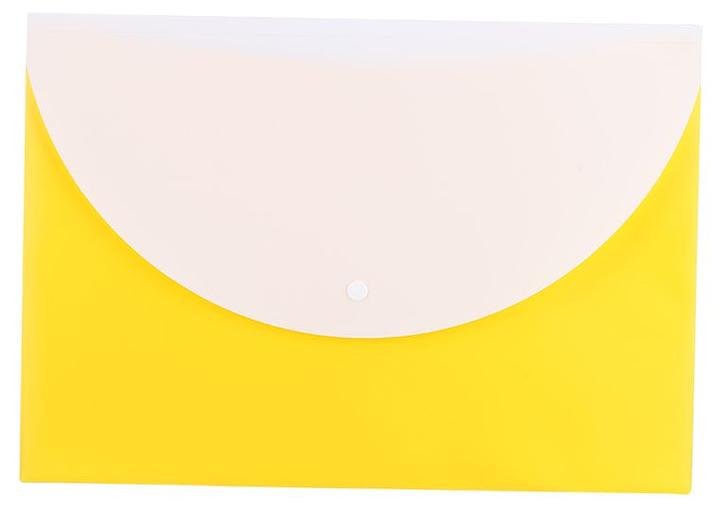 Конверт на кнопке Deli E38977 A4 гориз. расшир. полипропилен 0.18мм ассорти фото 1