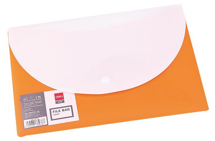 Конверт на кнопке Deli E38977 A4 гориз. расшир. полипропилен 0.18мм ассорти фото 4