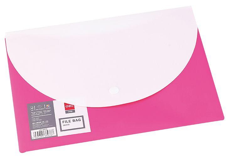 Конверт на кнопке Deli E38977 A4 гориз. расшир. полипропилен 0.18мм ассорти фото 5