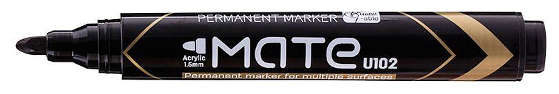 Маркер перманентный Deli EU10220 Mate круглый пиш. наконечник 1.5мм черный фото 2