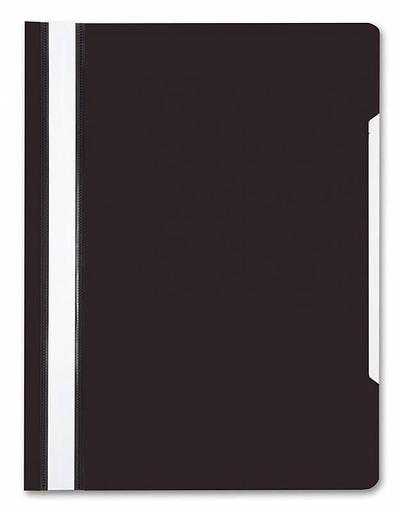 Папка-скоросшиватель Бюрократ -PS20BLCK A4 прозрач.верх.лист пластик черный 0.12/0.16 фото 1