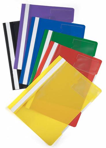 Папка-скоросшиватель Бюрократ -PS-V20RED A4 прозрач.верх.лист карм.для визит. пластик красный 0.12/0.16 фото 2