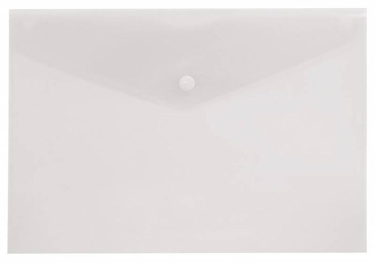 Конверт на кнопке Бюрократ -PK804A5CLEAR A5 пластик 0.18мм прозрачный фото 1