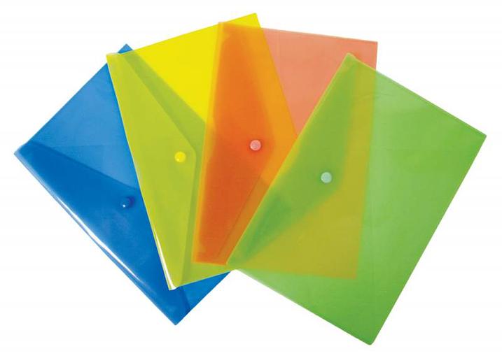 Конверт на кнопке Бюрократ -PK804A5CLEAR A5 пластик 0.18мм прозрачный фото 2